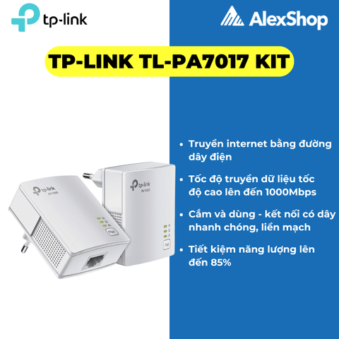 Bộ chuyển đổi internet qua đường dây điện TP-Link TL-PA7017 KIT  1000Mp