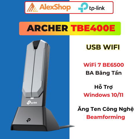 [BE6500 ]TP-Link Archer TBE400UH USB Wi-Fi 7 BE6500 Độ Lợi Cao