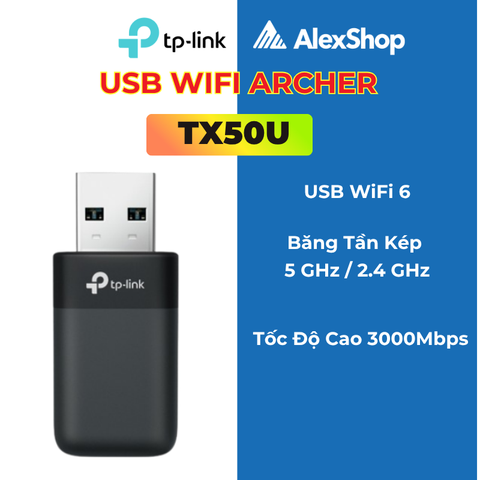 [AX3000]TP-Link Archer TX50U USB Wi-Fi 6 Băng tần kép AX3000
