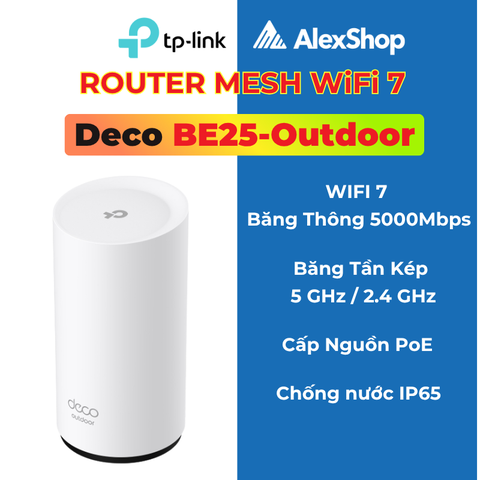 [BE5000] Deco BE25-Outdoor be25 Router Mesh WiFi 7 Ngoài trời/Trong nhà