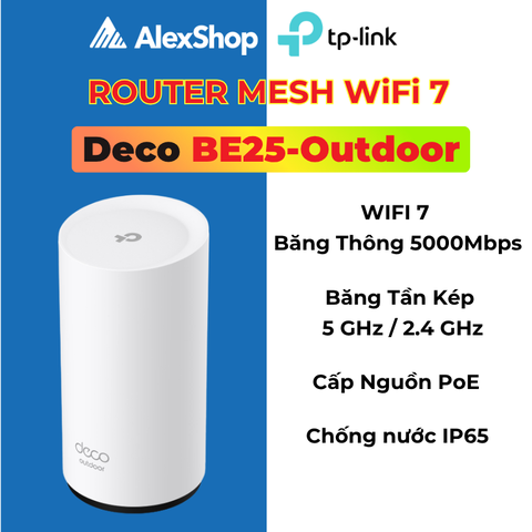 [BE5000] Deco BE25-Outdoor be25 Router Mesh WiFi 7 Ngoài trời/Trong nhà