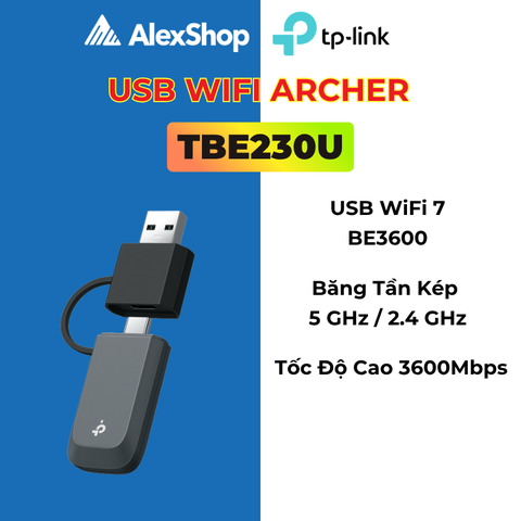 [BE3600]TP-Link Archer TBE230U USB Wi-Fi 7 Mini Băng tần kép BE3600