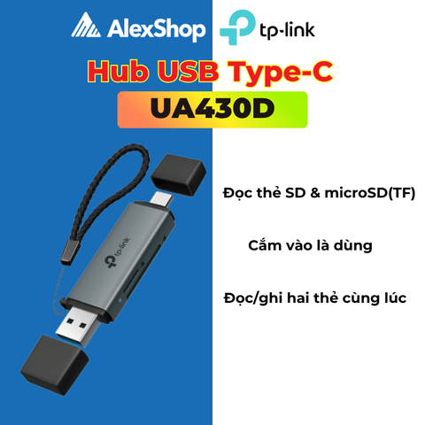 [5Gb]UA430D Đầu Đọc Thẻ USB 3.0 Type-C&A Dành Cho Thẻ SD Và MicroSD 3.0