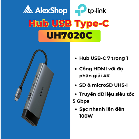 [5Gb]TP-Link UH7020C Hub USB 3.0 Type-C, 7 Cổng