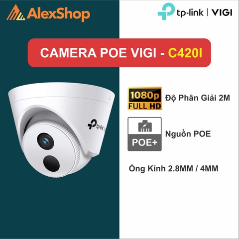 [2M] VIGI C420I (4mm) | Camera Trong Nhà POE TP-Link, Hồng Ngoại Ban Đêm, Phân Giải 2M