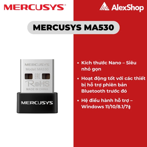 USB Bluetooth 5.3 Mercusy MA530, USB nhỏ Nano Cắm Và Dùng