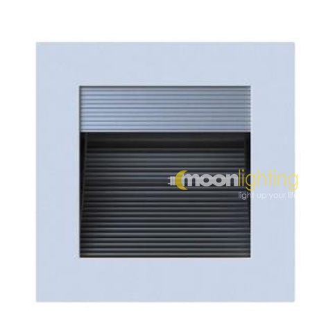 Đèn âm tường bậc cầu thang mặt vuông có gân