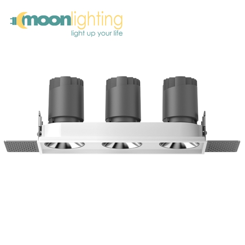 Đèn Spotlight âm trần ba vuông không viền MG-100302PT55-3