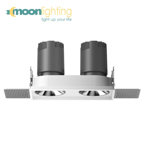 Đèn Spotlight âm trần đôi vuông không viền MG-100302PT55-2