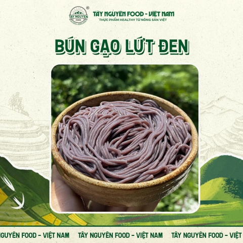 Combo Gạo Lứt Tím Than Sóc Trăng 1kg Và Bún Gạo Lứt Đen Cao Bằng 500g Tây Nguyên Food - Việt Nam Nguyên Cám Hỗ Trợ Eat Clean