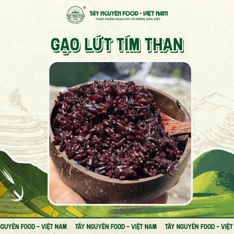 Combo Gạo Lứt Tím Than Sóc Trăng 1kg Và Bún Gạo Lứt Đen Cao Bằng 500g Tây Nguyên Food - Việt Nam Nguyên Cám Hỗ Trợ Eat Clean