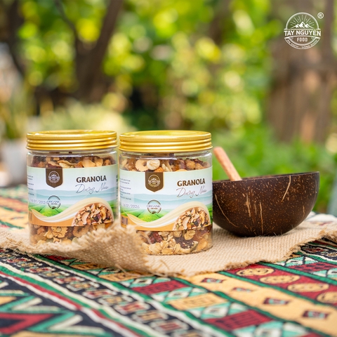 Combo 2 hũ Granola Dưỡng nhan kèm Gáo dừa và thìa gỗ