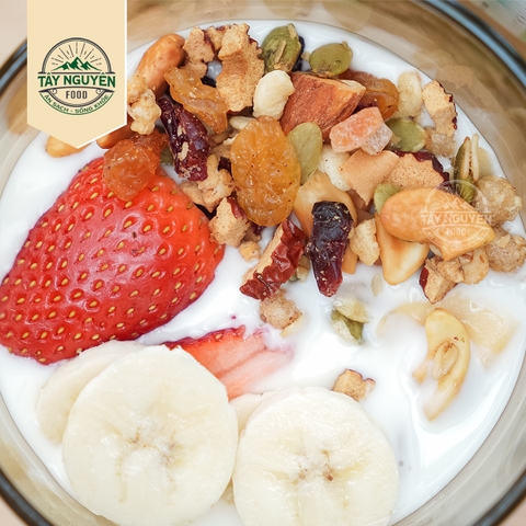 Combo 3 Granola dưỡng nhan kèm Cà phê sữa và Cà phê đen