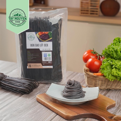 Combo Gạo Lứt Tím Than Sóc Trăng 1kg Và Bún Gạo Lứt Đen Cao Bằng 500g Tây Nguyên Food - Việt Nam Nguyên Cám Hỗ Trợ Eat Clean