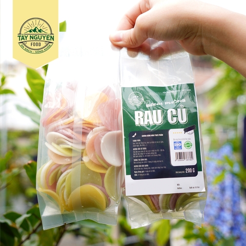 Combo Bánh phồng rau củ và Bánh phồng gạo lứt loại 200g