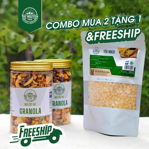 Combo Mua 2 Granola Kèm 1 Yến mạch & Freeship