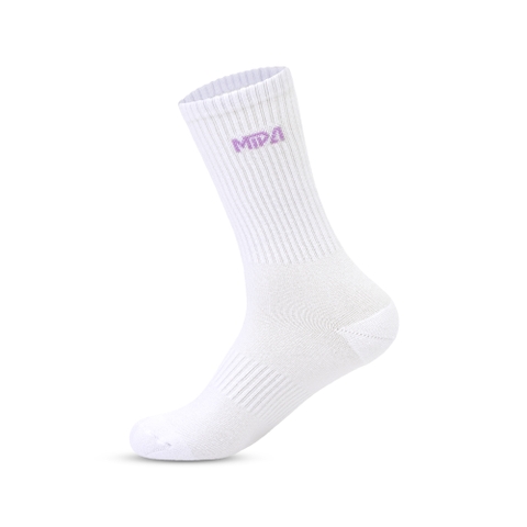 Long neck Socks Women - White Purple