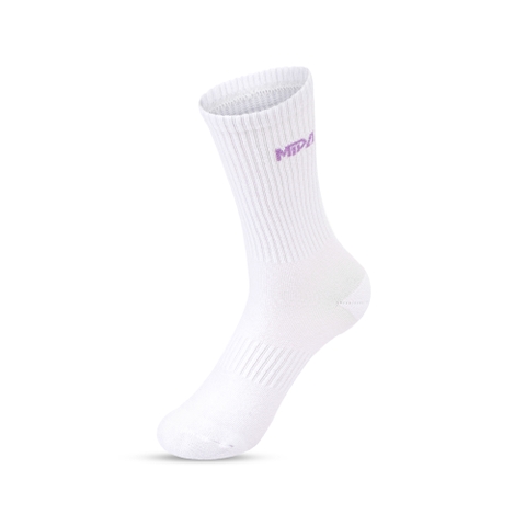 Long neck Socks Women - White Purple