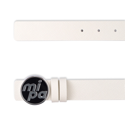 Men Circle Belt - White