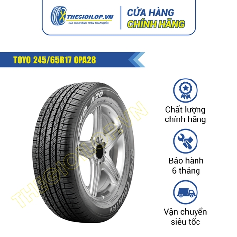 LỐP TOYO 245/65R17 OPA28 - Lắp xe Mitsubishi Pajero Sport