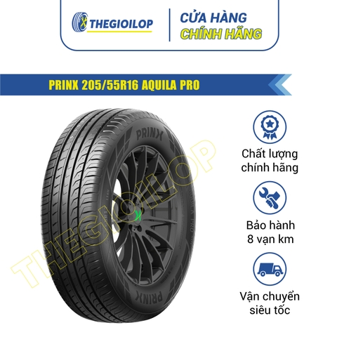 Lốp PRINX 205/55R16 AQUILA PRO - Lốp mùa hè hiệu suất cao dành cho xe con và SUV.