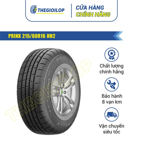 Lốp PRINX 215/60R16 HH2 - Lốp mọi mùa dành cho xe con và SUV nhỏ, tối ưu cho điều kiện đô thị và đường trường nhẹ.
