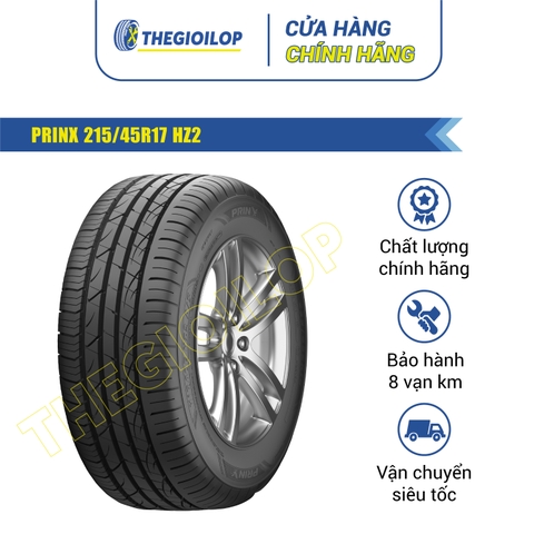 Lốp PRINX 215/45R17 HZ2 - Lốp hiệu suất cao mọi mùa (UHP All-Season), dành cho sedan thể thao, coupe và crossover.