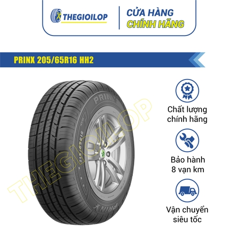 Lốp PRINX 205/65R16 HH2 - Lốp mọi mùa dành cho xe con và SUV nhỏ, tối ưu cho điều kiện đô thị và đường trường nhẹ.