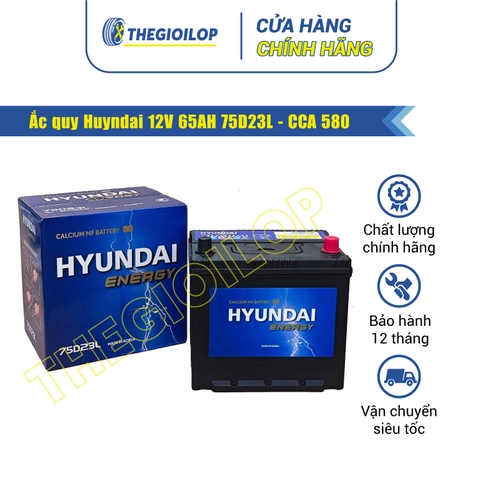 Bình ắc quy Huyndai 12V 65AH Q85-95D23L UEFB (Start - Stop) - CCA 670 - Dùng cho Mazda 2, 3, 6, CX5 - Thegioilop.vn