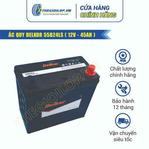 ẮC QUY DELKOR 55B24LS (12V - 45AH)