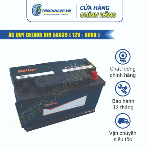 ẮC QUY DELKOR DIN 58039 (12V - 80AH)