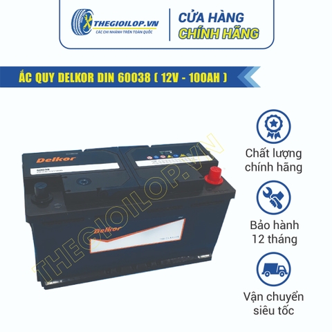 ẮC QUY DELKOR DIN 60038 (12V - 100AH)