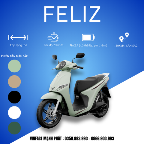 XE MÁY ĐIỆN VINFAST FELIZ 2025