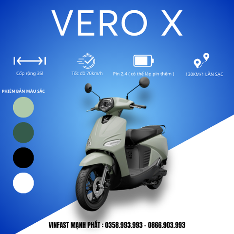 XE MÁY ĐIỆN VINFAST VERO X