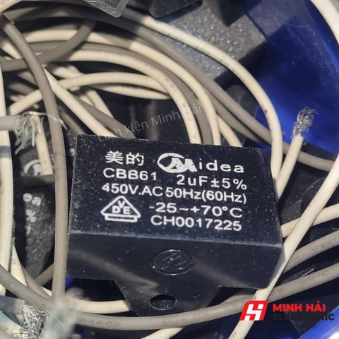 Tụ quạt CBB61 2uf 2.5uf 3uf 450V  Tụ quạt điện 2uf 450V 3uf 450V 4uf 450V chất lượng