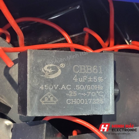 Tụ quạt CBB61 2uf 2.5uf 3uf 450V  Tụ quạt điện 2uf 450V 3uf 450V 4uf 450V chất lượng