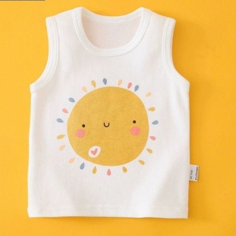 Áo thun ba lỗ hình thú chất cotton bé yêu