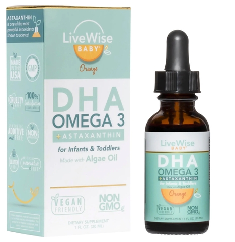 DHA OMEGA-3 LIVEWISE BABY VỊ CAM 30ML (0-2Y) 855658008638