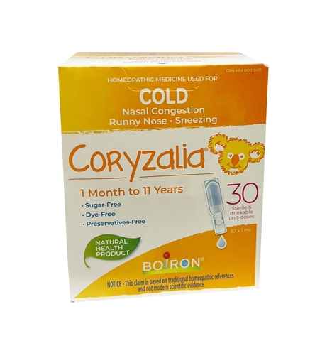 Muối uống vi lượng đồng căn BOIRON Coryzalia Cold (1m - 11y) 30 ống