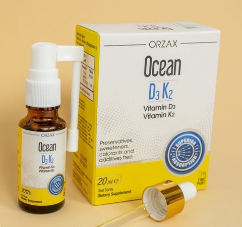 Ocean D3K2 chai 20ml hỗ trợ bổ sung vitamin D3, K2 cho bé 8697595871621