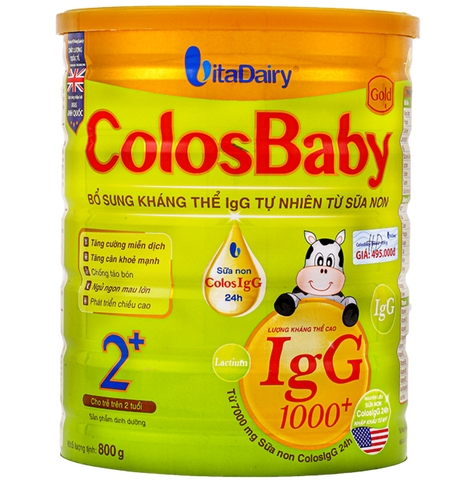 Sữa ColosBaby Gold 2+ 800g (trẻ từ 2 tuổi trở lên) 8936170700063