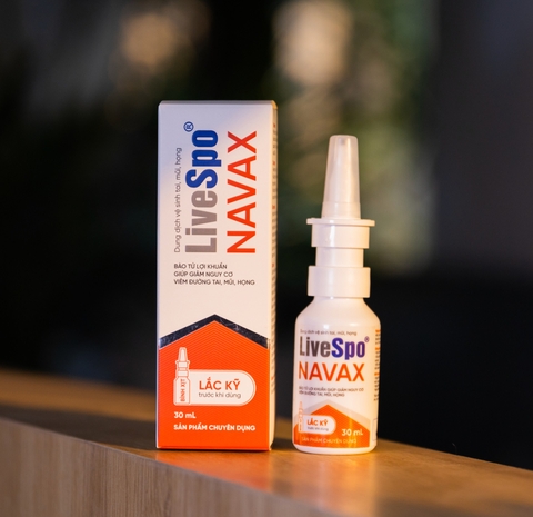 LiveSpo NAVAX - Bào Tử Lợi Khuẩn Dạng Xịt Giúp Giảm Nguy Cơ Viêm Đường Tai, Mũi, Họng - Bình xịt nhựa 30ml