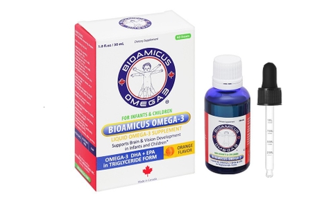 Dầu cá BioAmicus Omega-3 hỗ trợ phát triển não bộ và thị giác lọ 30ml 628504778760