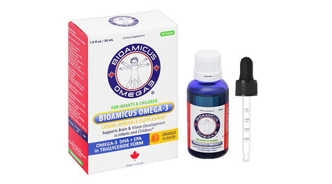 Dầu cá BioAmicus Omega-3 hỗ trợ phát triển não bộ và thị giác lọ 30ml 628504778760