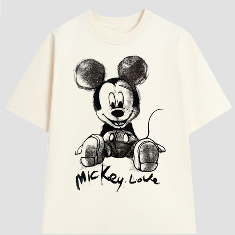 Áo thun Mickey Cotton Cao Cấp Nam Nữ In Kỹ Thuật Số - Streetwears SG