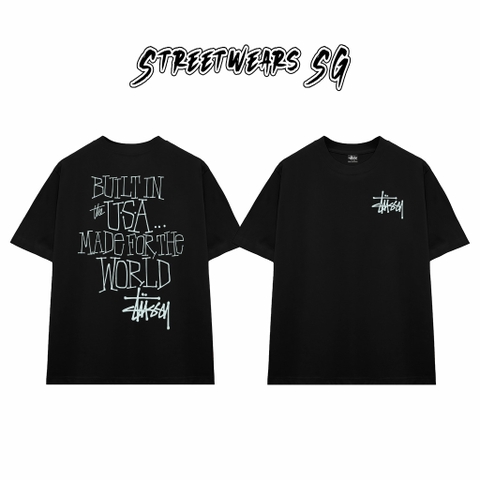 Áo Thun Stussy Built In USA Made For The World Cotton Cao Cấp Form Rộng Unisex Streetwears SG – STU061