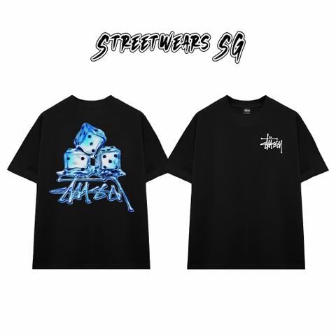 Áo Thun Stussy Ice Dice Graphic Cotton Cao Cấp Form Rộng Unisex Streetwears SG – STU003