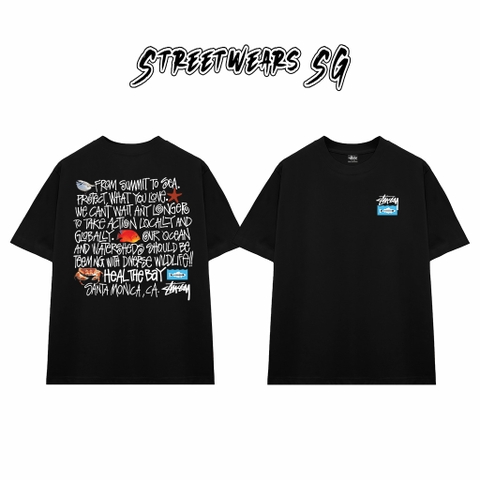 Áo Thun Stussy Heal The Bay Graphic Cotton Cao Cấp Form Rộng Unisex Streetwears SG – STU071