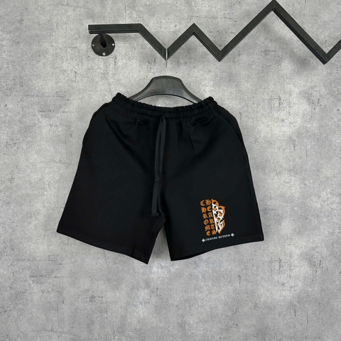 Quần Shorts Nỉ Chrome Hearts Gothic Orange Letter Form Rộng – Streetwears SG
