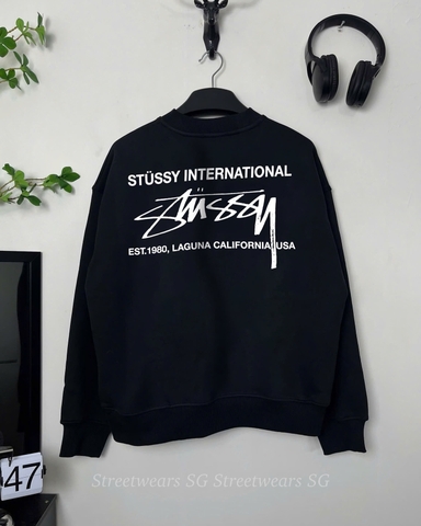 Áo Sweater Stussy International Cotton Form Rộng Unisex - Streetwears SG - SWSTU-5